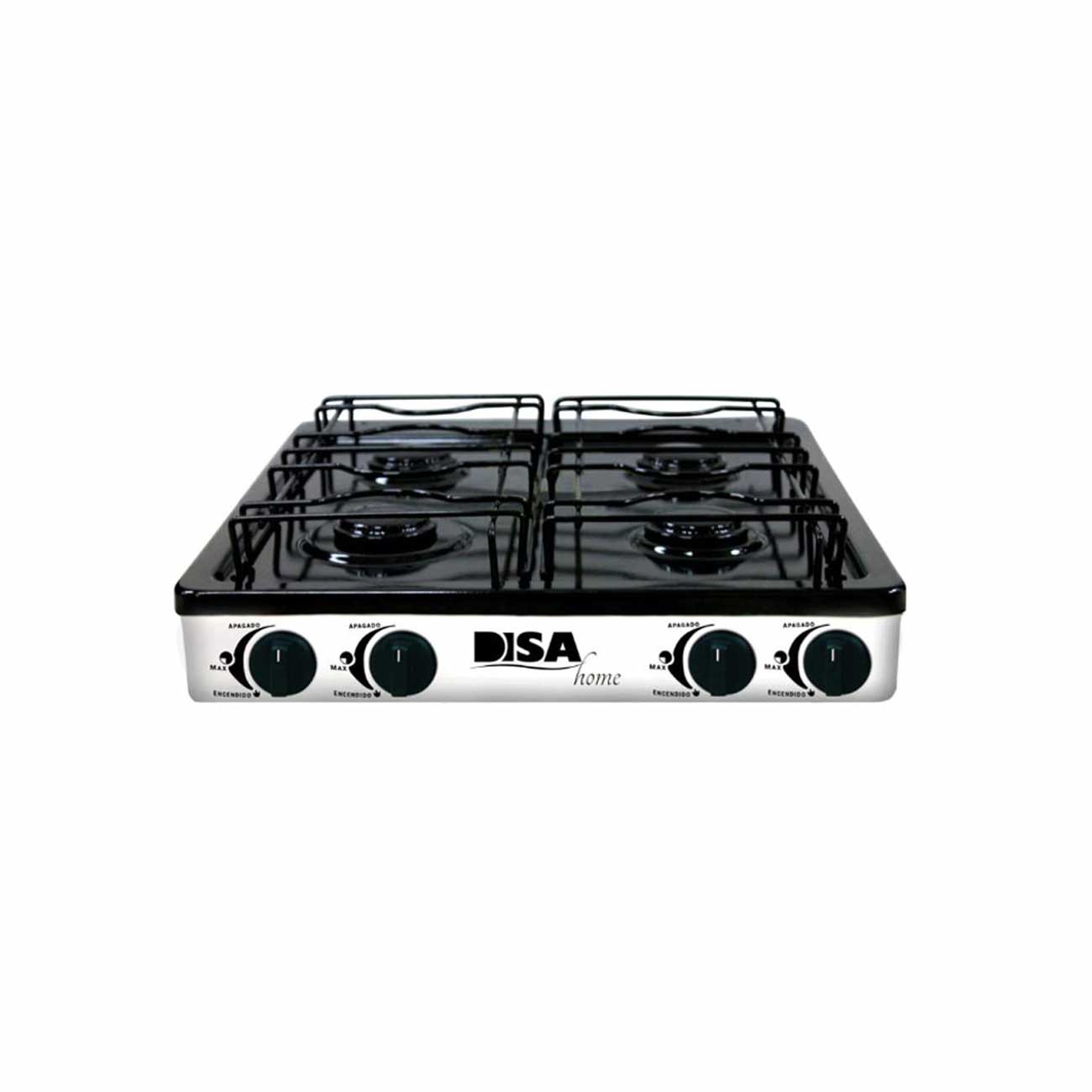 Parrilla disa 4 quemadores gas blanca