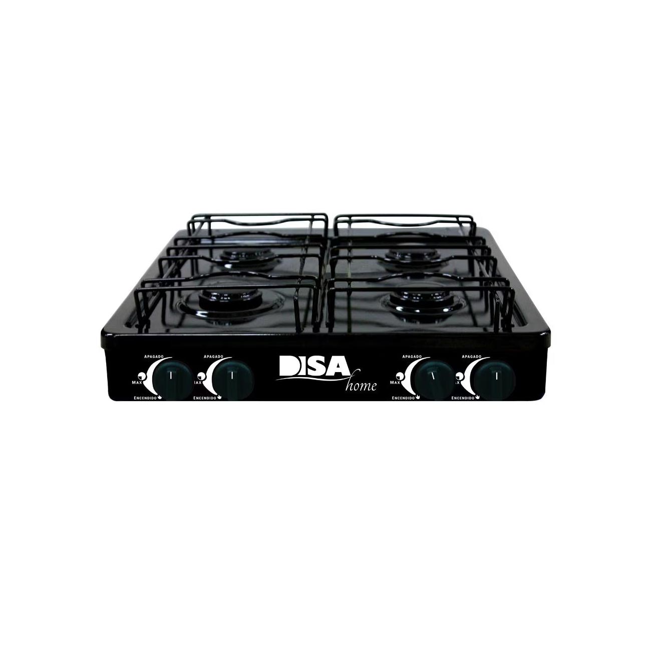 Parrilla disa 02-02-0-108, 4 quemadores gas negro
