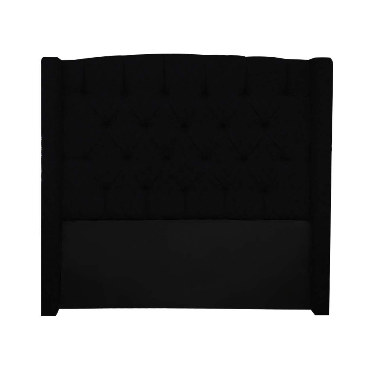 Cabecera matrimonial Greco color negro en tela terciopelo