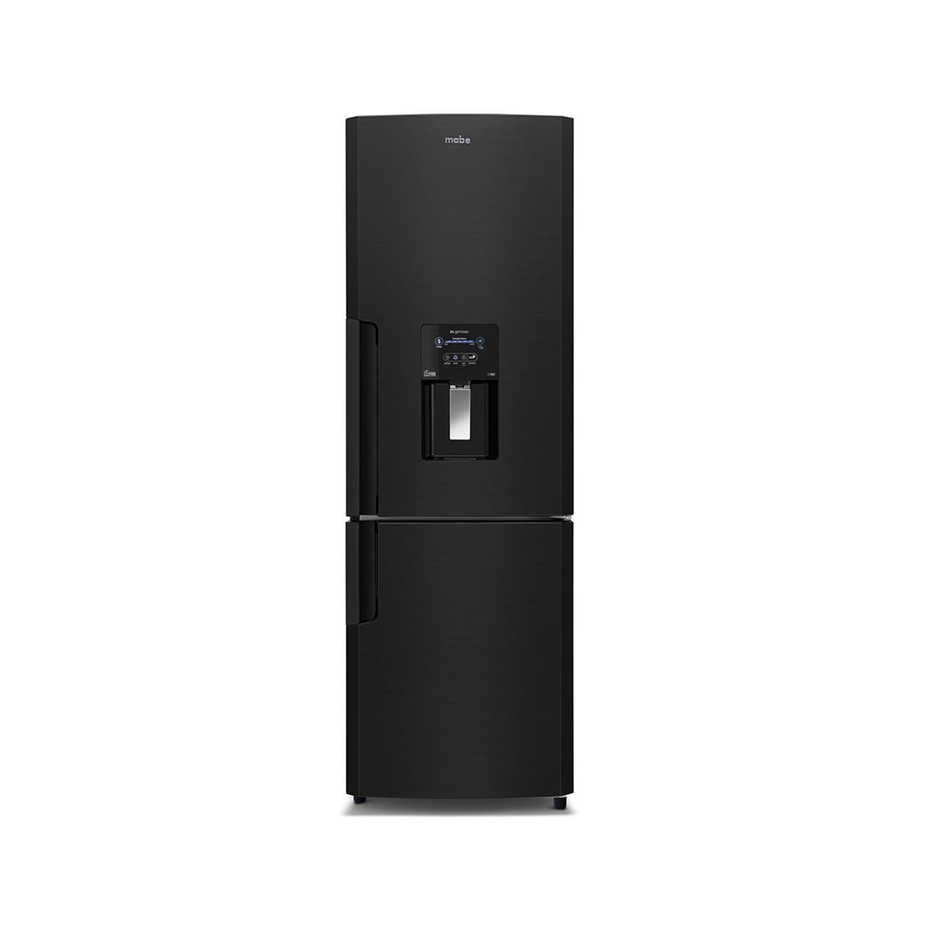 Refrigerador mabe 10 p3 black stainless steel despachador de agua bottom freezer