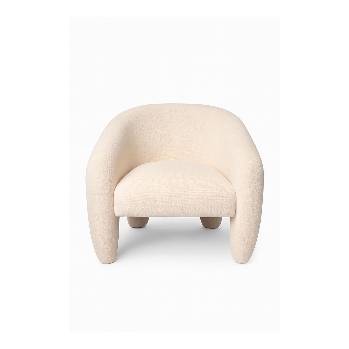 Sillón Otawa de tela color blanco