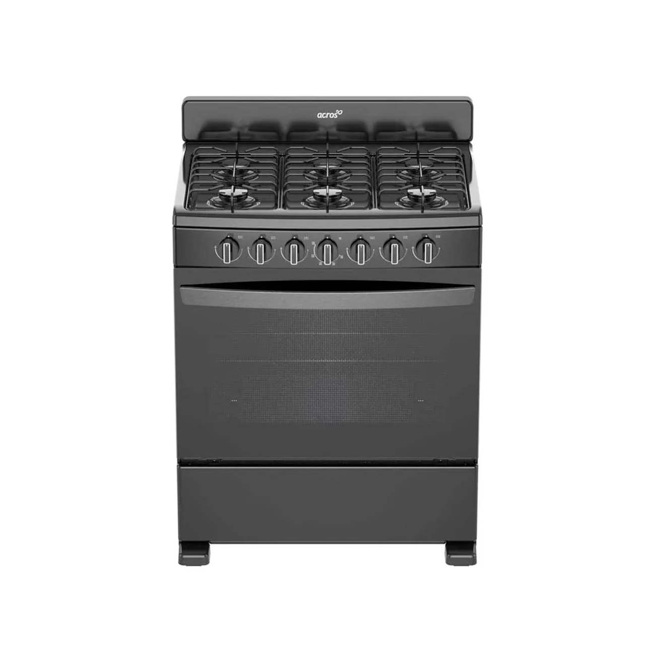 Estufa acros 30 pulgadas negra piso 76 cms