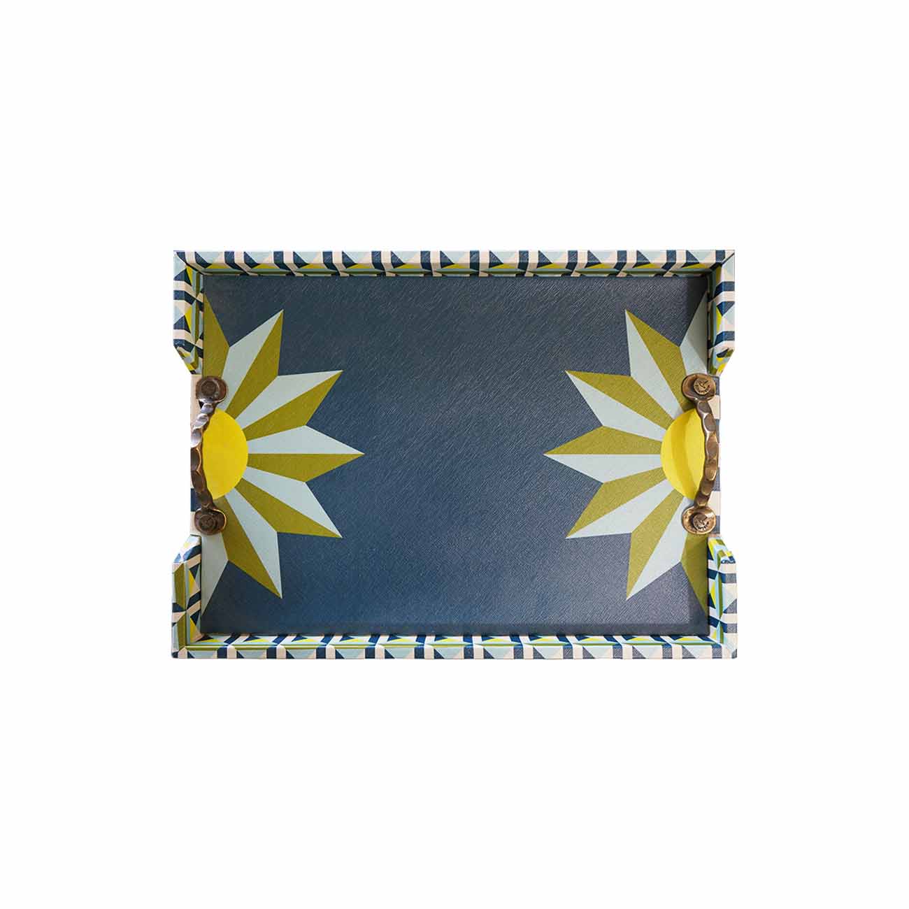Charola Rectangular con asas Limoncillo 46*33 cm