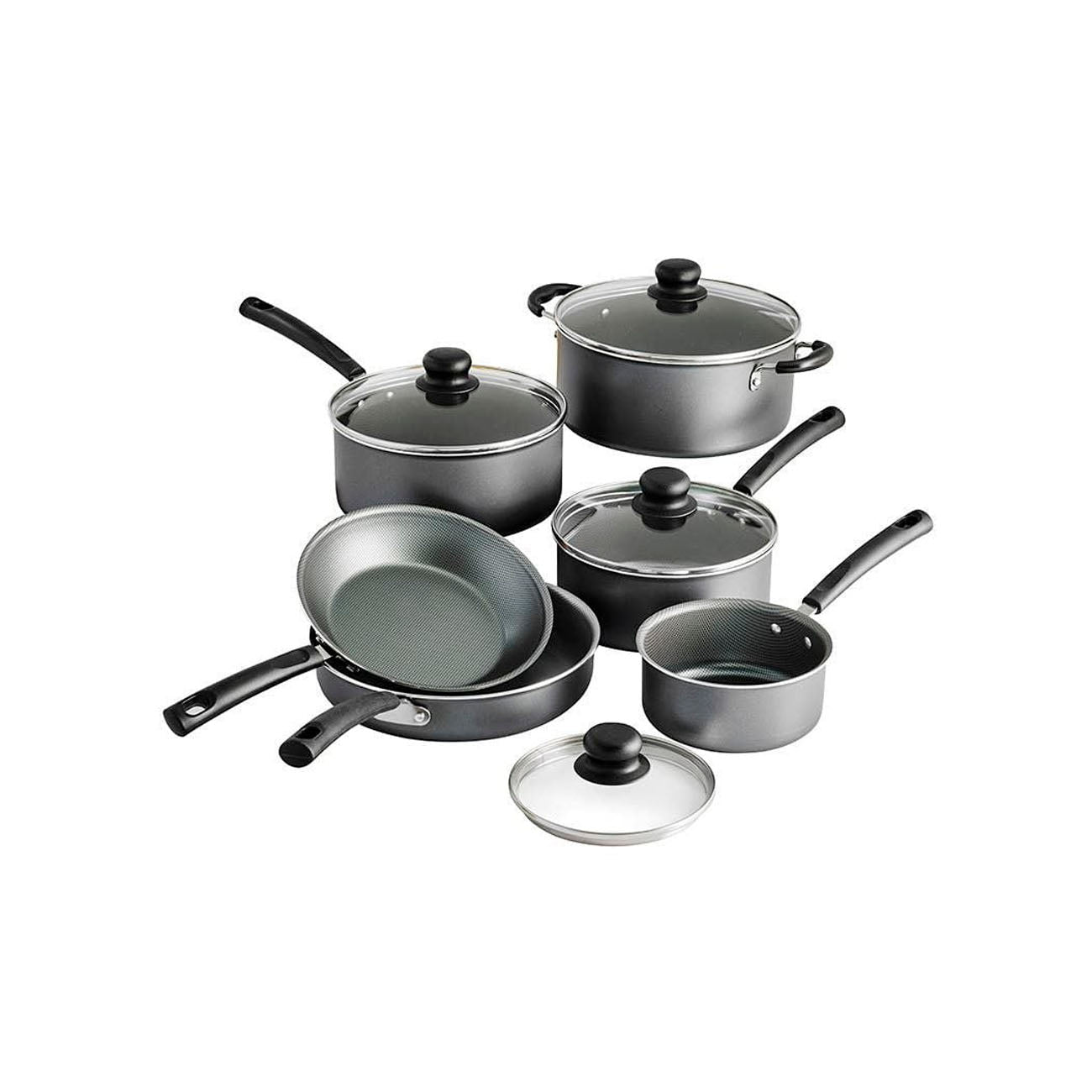 Batería de Cocina Primaware Tramontina, Aluminio, Antiadherente, 10 Piezas, color Negro