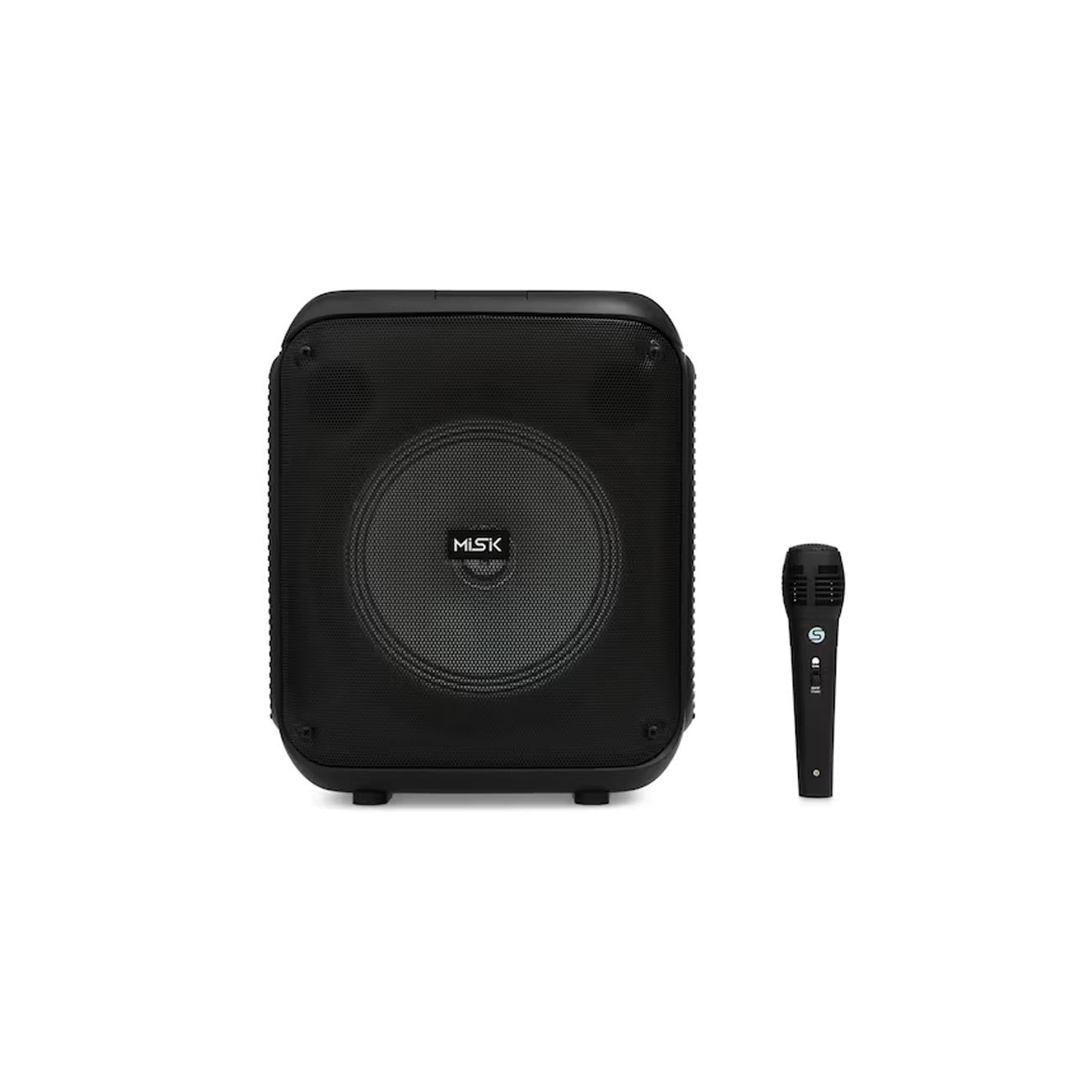 Bocina misik 8 pulgadas  bt aux usb led microfono