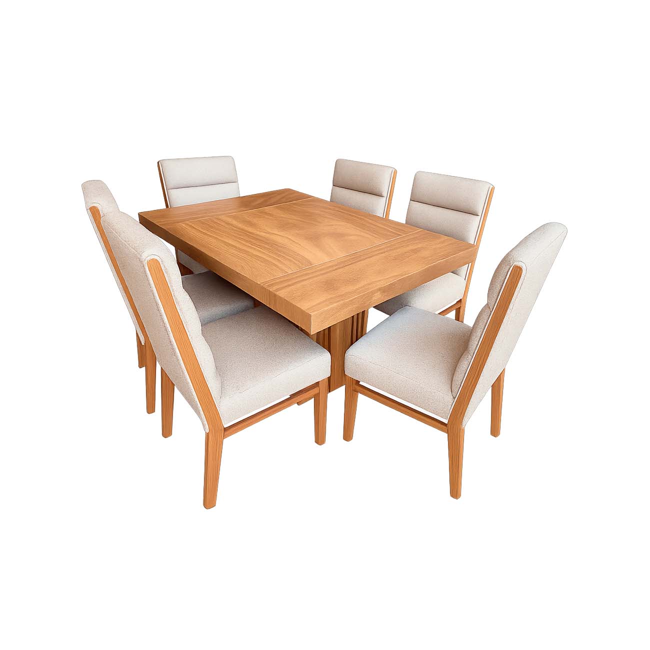 Comedor Clio de 6 sillas parota