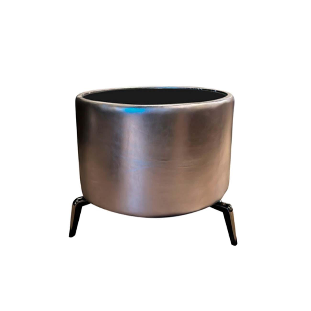 Mesa lateral Greco piel silver chica
