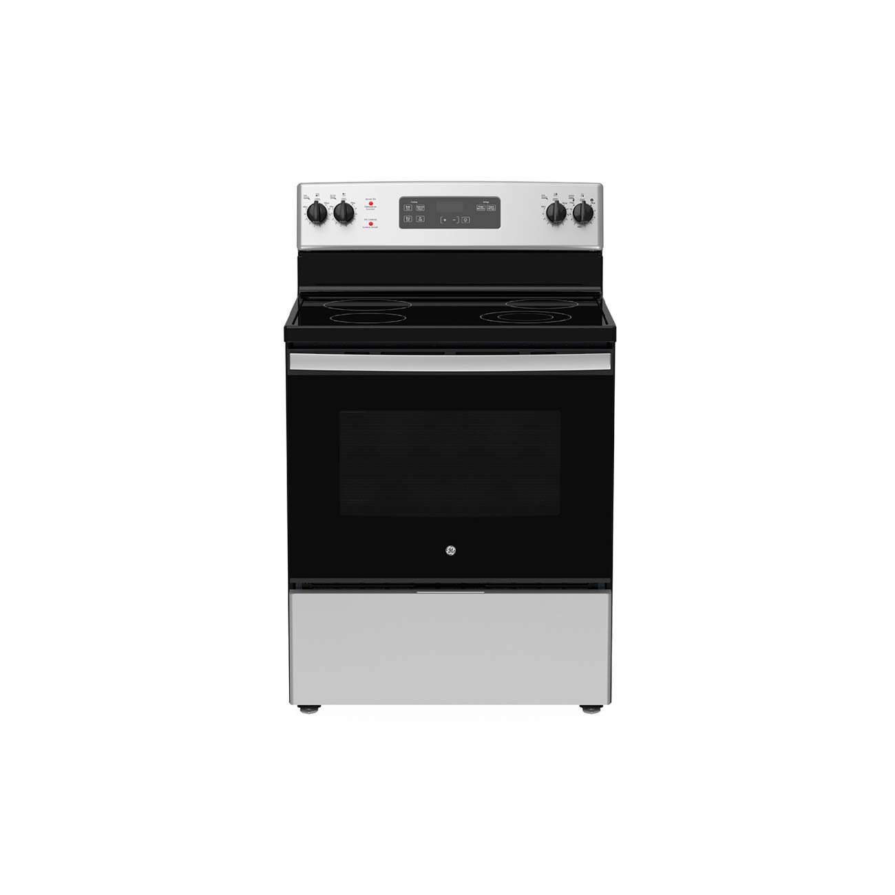 Estufa electrica  ge 30 pulgadas copete acero inoxidable 76 cm cubierta vitroceramica negro 220v