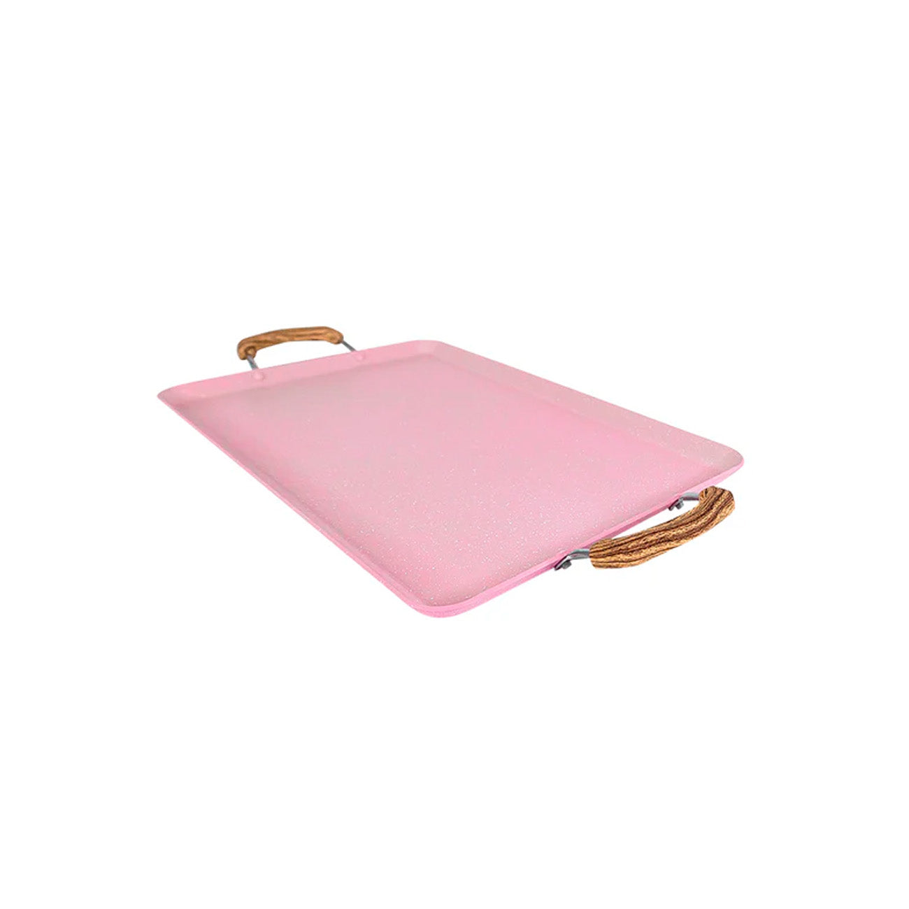 Comal Rectangular Rosa Pastel mango de madera