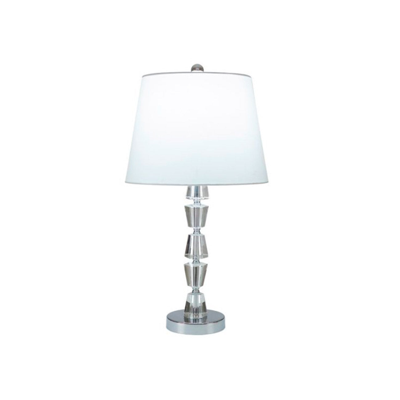 Lampara de mesa pantalla blanca