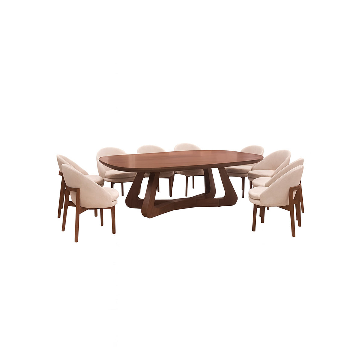 Comedor Paris rectangular con 8 sillas