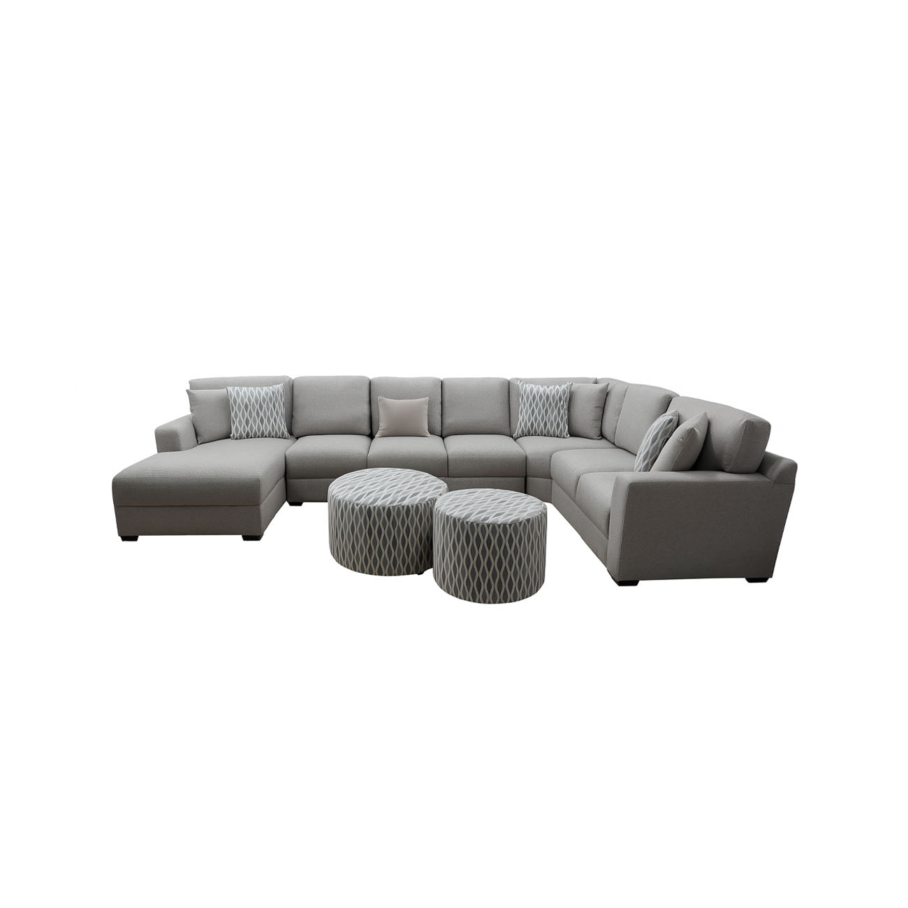 Sala modular Amira en tela color beige
