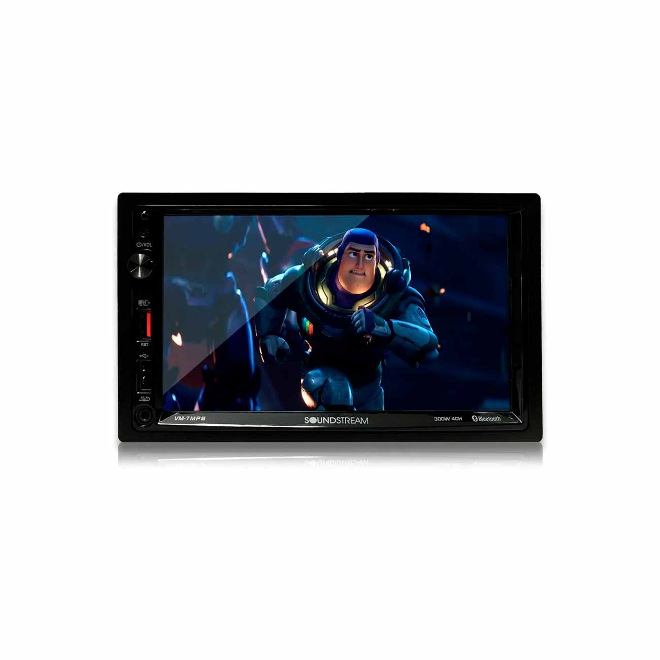 AUTOESTEREO PANTALLA DE 7" SOUNDSTREAM CAMARA DE REVERSA Con puerto USB Y Con bluetooth.