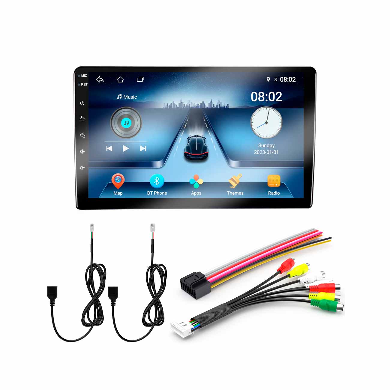Pantalla de 9" GENGXIN, entrada de camara, GPS, HI-CAR, cRPLAY, radio fm, WIFI, TOUCH BLUETOOH, MEMO